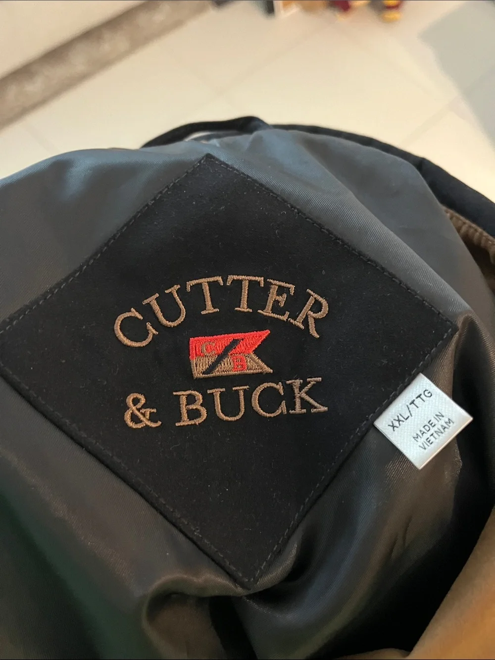 Cutter & Buck Black Lightweight Zip-Front Jacket with Red Ohio State Logo